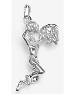 Silver 3D Basketball Player Charm