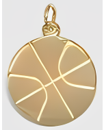 10K Yellow Gold Basketball Charm