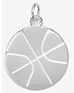 Silver Basketball Charm