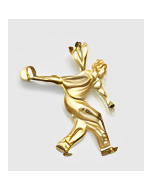 10K Yellow Gold Bowling Pendant