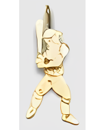10K Yellow Gold Moving Baseball Player Pendant
