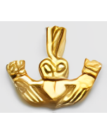 10K Yellow Gold Mini Claddagh Pendant