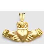 10K Yellow Gold Claddagh Pendant