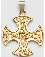 10K Yellow Gold 4 Way Trinity Knot Pendant