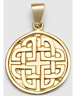 10K Yellow Gold Round Large Celtic Knot Pendant