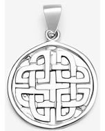 Silver Round Large Celtic Knot Pendant