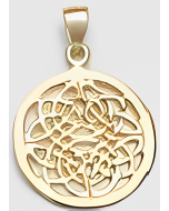 10K Yellow Gold Round Celtic Knot Pendant