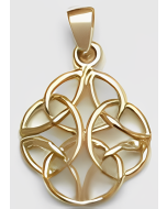 10K Yellow Gold Round Celtic Knot Pendant