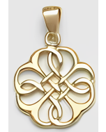 10K Yellow Gold Round Celtic Knot Pendant