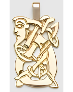 10K Yellow Gold Celtic Book of Kells Pendant