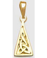 10K Yellow Gold Celtic Triangle Pendant