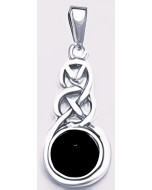 Silver Onyx Celtic Pendant