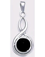 Silver Onyx Celtic Pendant