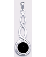 Silver Onyx Celtic Pendant