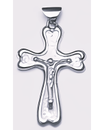 10K White Gold Crucifix Pendant