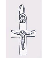 10K White Gold Mini Crucifix Charm