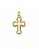 10K Yellow Gold Bottony Cross Charm