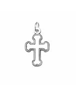 Silver Bottony Cross Charm