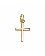 10K Yellow Gold Plain Cross Charm