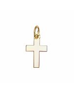 10K Yellow Gold Plain Cross Charm