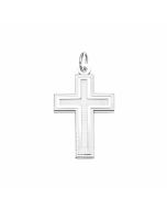 Silver Double Cross Pendant