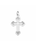 Silver Plain Bottony Cross Charm