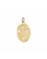 10K Yellow Gold Sun Cross Charm