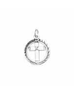 Silver Sun Cross Charm