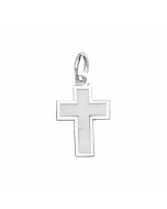 Silver Double Cross Charm