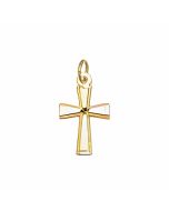 10K Yellow Gold Mini Plain Cross Charm