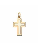 10K Yellow Gold Mini Double Cross Charm