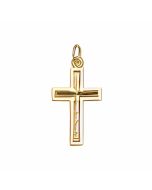 10K Yellow Gold Plain Cross Charm