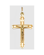 10K Yellow Gold Crucifix Charm