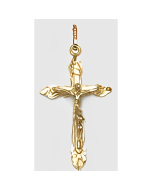 10K Yellow Gold Crucifix Charm