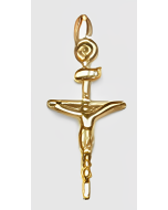 10K Yellow Gold Crucifix Charm