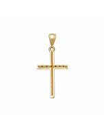 10K Yellow Gold Plain Cross Pendant