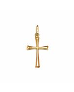 10K Yellow Gold Plain Cross Pendant