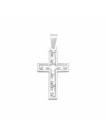 Silver Artistic Patterned Cross Pendant