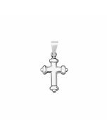 Silver Bottony Cross Charm