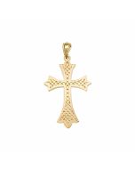 10K Yellow Gold Large Filigree Cross Pendant