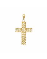 10K Yellow Gold Filigree Cross Pendant