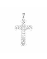 Silver Large Filigree Cross Pendant