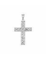 Silver Large Filigree Cross Pendant