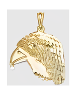 10K Yellow Gold Eagle Face Pendant