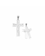 Silver L Pattern Cross Pendant