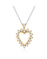 14K Yellow Gold Royal Diamond Heart Pendant