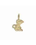 10K Yellow Gold Mouse Pendant