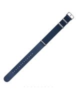 Navy Blue 22mm Long NATO Three Rings Nylon Watch Strap