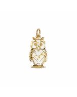 10K Yellow Gold Owl Charm