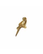 10K Yellow Gold 3D Parrot Charm